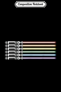 Composition Notebook: LGBT Flag Light Swords Cute Gay Supporter Funny Rainbow Gift  Journal/Notebook Blank Lined Ruled 6x9 100 Pages