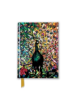 Hardcover Tiffany Displaying Peacock Pocket Diary 2022 Book