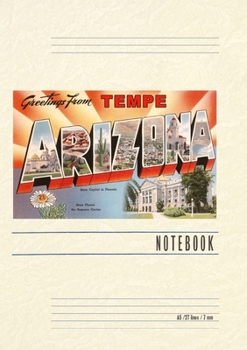 Paperback Vintage Lined Notebook Greetings from Tempe, Arizona Book