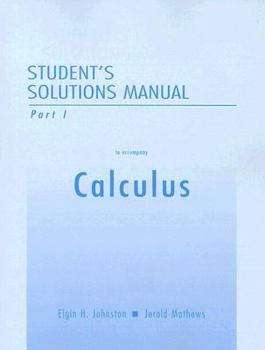 Paperback Calculus: Student Solutions Manual, Part 1 Book