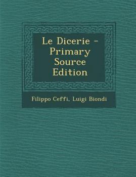 Paperback Le Dicerie [Italian] Book