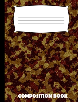 Paperback Composition Book: Camouflage Composition Wide Ruled Book