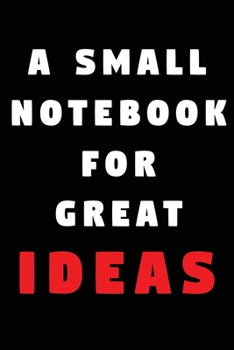 Paperback A small notebook for great ideas: 6x9", 100 lined pages Book