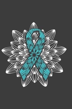 Writing About My Health Journey with Dysautonomia: College Ruled Notebook (Complex Turquoise Awareness Ribbon Mandala Cover)