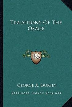 Paperback Traditions Of The Osage Book