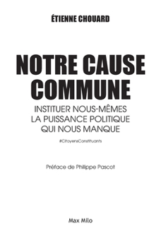 Paperback Notre cause commune [French] Book