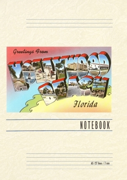 Paperback Vintage Lined Notebook Greetings from Hollywood Beach, Florida Book