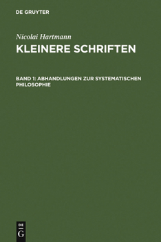 Hardcover Abhandlungen Zur Systematischen Philosophie [German] Book