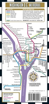 Streetwise Washington DC Metro Map - Laminated Metro Map of Washington, DC
