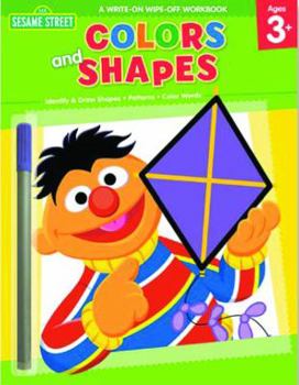 Paperback Sesame Street Colors & Shapes Write-On Wipe-Off Workbook Book