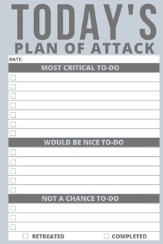 Paperback Today's Plan of Attack: Funny Notepad Novelty Office Gifts for Coworkers Book