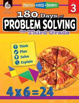 Paperback 180 Days of Problem Solving for Third Grade: Practice, Assess, Diagnose Book