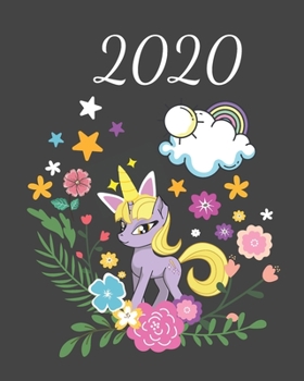 unicorn 2020 planner weekly and monthly: Daily Agenda and Organizer & Calendar view with Inspirational Simple Dated Week and Month and goal tracker ... Annual Planner(Pretty unicorn cover design