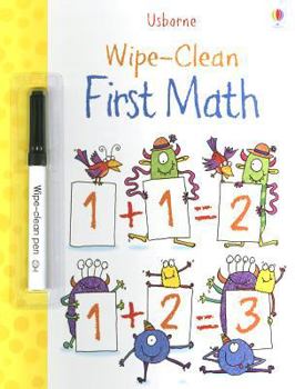 Paperback Wipe-Clean First Math [With Dry-Erase Marker] Book