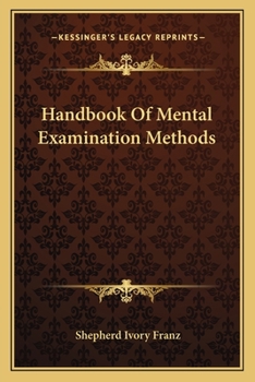 Paperback Handbook Of Mental Examination Methods Book