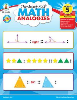 Paperback Thinking Kids' Math Analogies, Grade 5 Book