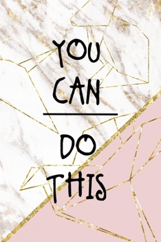 You Can Do This: Origami Notebook Journal Composition Blank Lined Diary Notepad 120 Pages Paperback Pink Marble