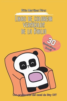 Paperback Libro de colorear versículos de la Biblia: 30 ilustracioneskawaii [Spanish] Book