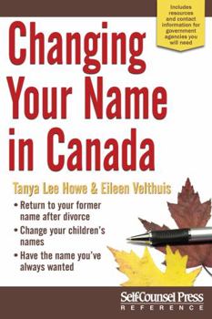 Paperback Changing Your Name in Canada Book