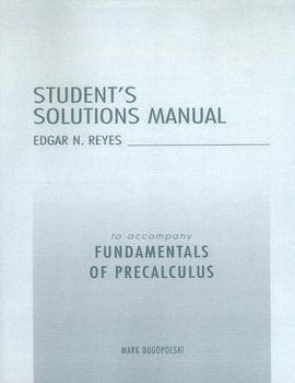 Paperback Student's Solutions Manual to Accompany Fundamentals of Precalculus Book