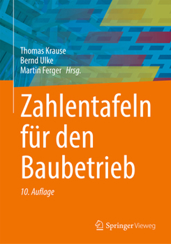 Hardcover Zahlentafeln Für Den Baubetrieb [German] Book