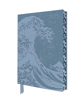 Paperback Katsushika Hokusai: The Great Wave 2025 Artisan Art Vegan Leather Diary Planner - Page to View with Notes Book