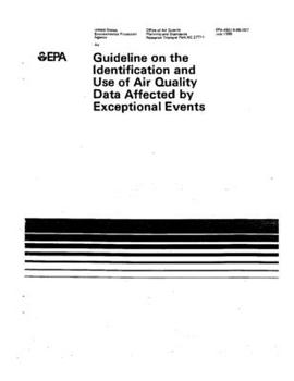 Paperback Guideline on the Identification and Use of Air Quality Data Affected by Exceptional Events Book