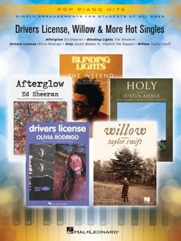 Paperback Drivers License, Willow & More Hot Singles: Pop Piano Hits Series - Simple Arrangements for Students of All Ages Book
