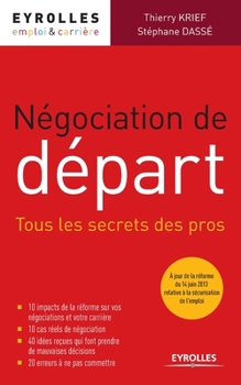 Paperback Négociation de départ: Tous les secrets des pros. [French] Book