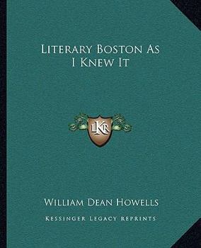 Literary Boston Thirty Years Ago