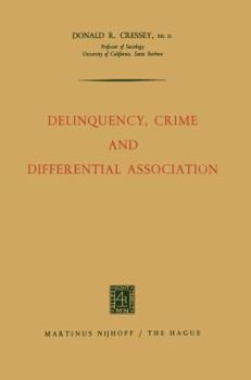 Paperback Delinquency, Crime and Differential Association Book