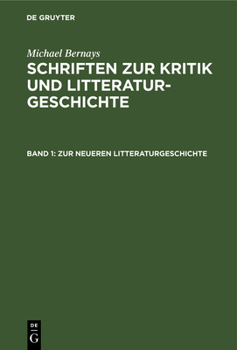 Hardcover Zur Neueren Litteraturgeschichte [German] Book