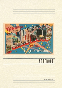 Paperback Vintage Lined Notebook Greetings from Hollywood, California Book