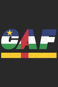 Caf: Zentralafrikanische Republik Notizbuch mit blanko 120 Seiten in wei�. Notizheft mit der Zentralafrikanische Republik Flagge