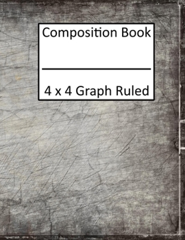 Paperback Composition Book 4x4 Graph Ruled: Grey Wash Textured Book