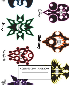 Composition Notebook: The Seven Deadly Sins Soft Glossy Cover Wide Ruled Lined Pages Book 7.5 x 9.25 Inches 110 Pages