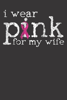 Paperback Notebook: Breast Cancer Shirt Pink Ribbon Husband Gift Dot Grid 6x9 120 Pages Book