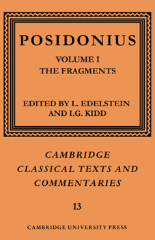 Paperback Posidonius: Volume 1, the Fragments Book