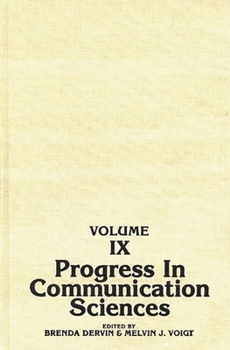 Hardcover Progress in Communication Sciences, Volume 9 Book