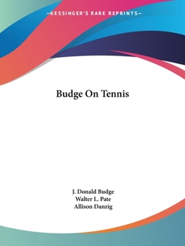 Paperback Budge On Tennis Book