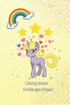 Paperback Coloring Book for kids 4-8 years: Unicorn coloring book for kids with 6 x 9 inches with 48 pages Book