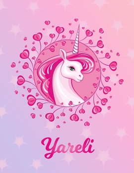 Yareli: Unicorn Large Blank Primary Sketchbook Paper | Pink Purple Magical Horse Personalized Letter Y Initial Custom First Name Cover | Drawing ... | Art Sketch Book| Create & Learn to Draw