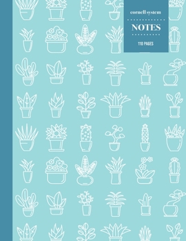 Paperback Cornell System Notes 110 Pages: Cactus Notebook for Professionals and Students, Teachers and Writers - Succulent Llama Pattern Book