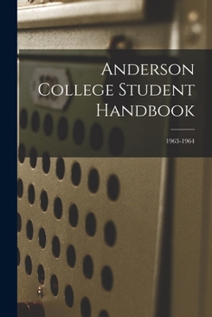Paperback Anderson College Student Handbook; 1963-1964 Book