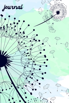 Journal: 105 Undated Blank Lined Pages : Paperback Journal : Wispy Dandelion Design