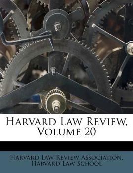 Paperback Harvard Law Review, Volume 20 Book
