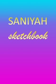 Saniyah: Sketchbook | Blank Imaginative Sketch Book Paper | Pink Blue Gold Custom Letter S Personalized Cover | Teach & Practice Drawing for ... Doodle Pad | Create, Imagine & Learn to Draw