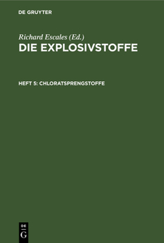Hardcover Chloratsprengstoffe [German] Book
