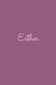 Esther: notebook with the name on the cover, elegant, discreet, official notebook for notes, dot grid notebook,