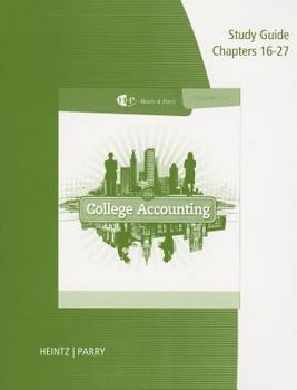 Paperback College Accounting Study Guide and Working Papers, Chapters 16-27 Book